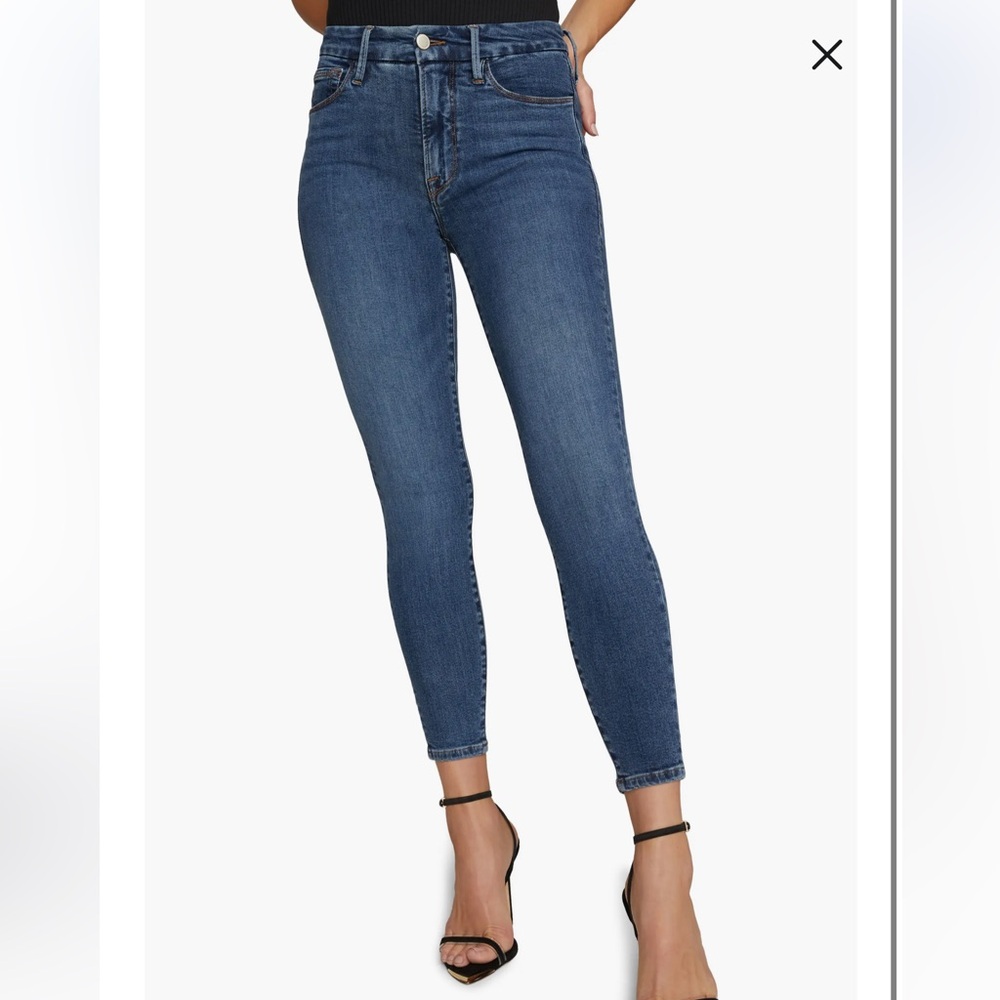 Good American High Waist Ankle Skinny Jeans